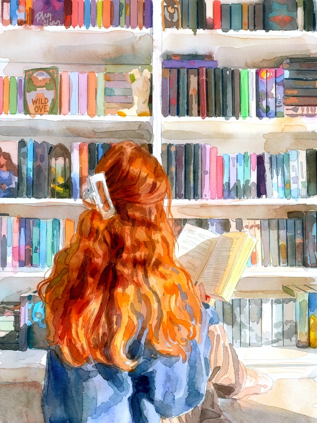 Visual artwork titled Bookshelf